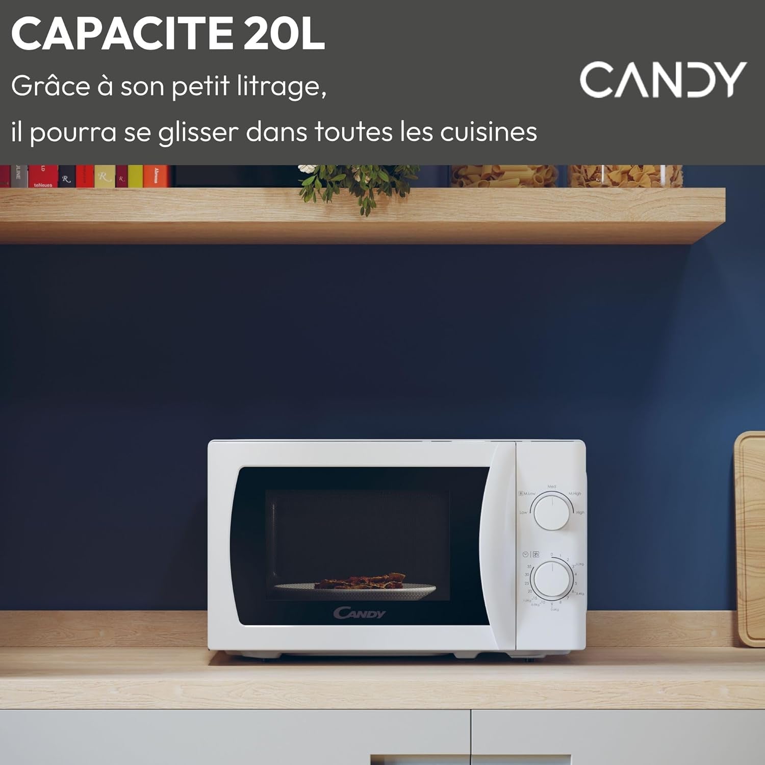Idea CMW20SMW Four Micro-Ondes 700 W 20L , Fonction Décongélation, Plateau Tournant, Blanc