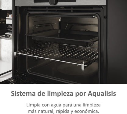 HWO60SM2F3BH Four Encastrable I-Turn Series 2 - 70L, Multi-Level, 11 Fonctions, Nettoyage Aqualisis, Connectivité Wi-Fi Et Bluetooth, Commande Rotative, Noir, Classe A+