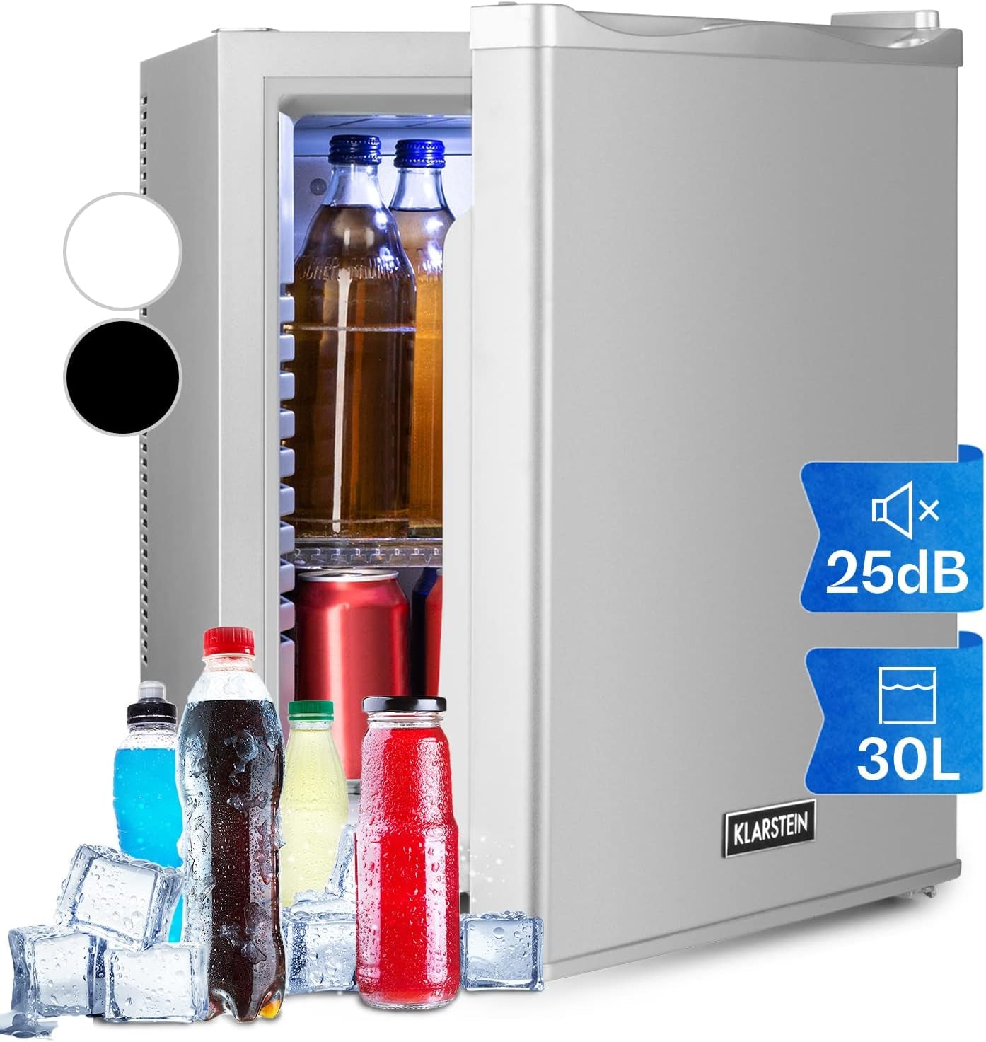 Mini Frigo De Chambre De 30L Pour Snacks Et Boissons, Petit Frigo Top Silencieux, Mini Bar, Petit Réfrigérateur Camping, Mini Frigo Cosmetique, Refrigerateur Avec Étagères Réglables, 5-15°C