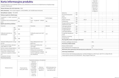 Beko TSE1284N Réfrigérateur Table Top - Volume Total 114L : 101L (Réfrigération) + 13L (Congélation), Compartiment Congélation 4 Étoiles, Minfrost, Charnière De Porte Réversible, Blanc