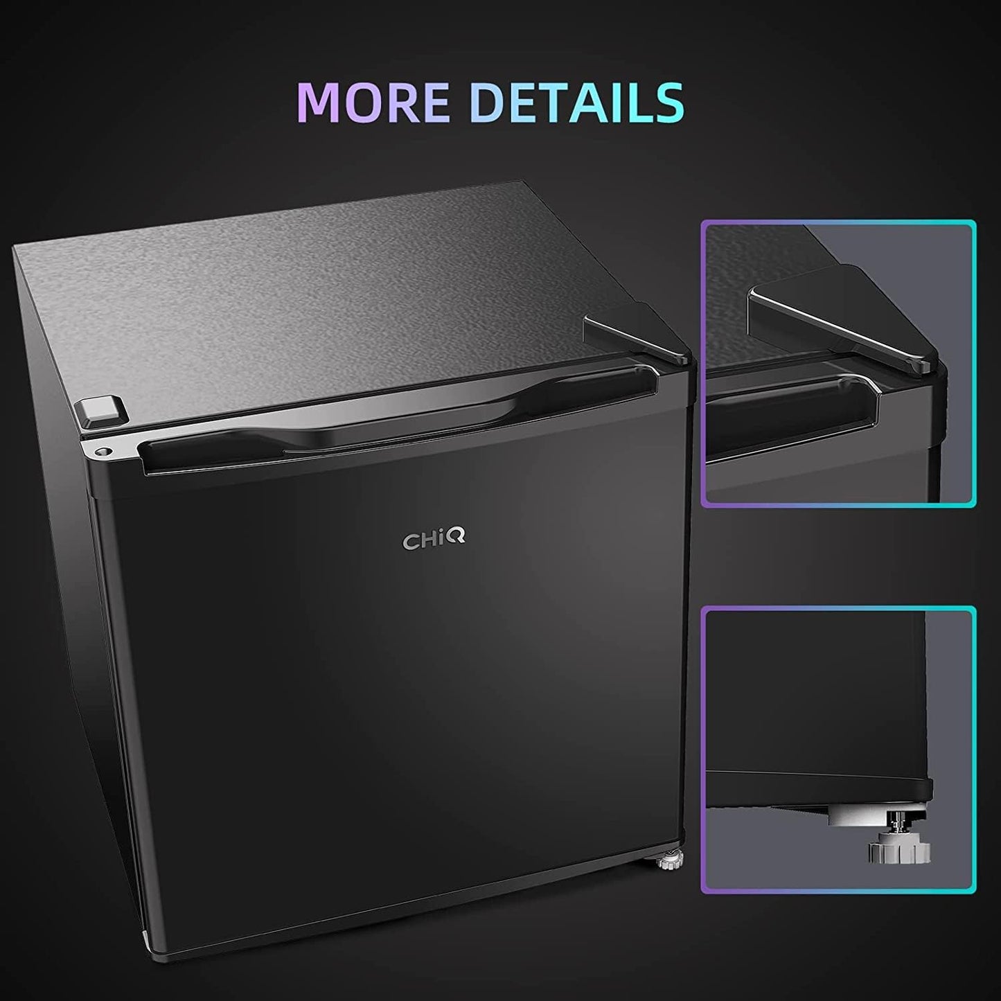 - CSD46D4 - Mini Réfrigérateur Bar 46L En Acier Inoxydable, Porte Réversible, 35Db