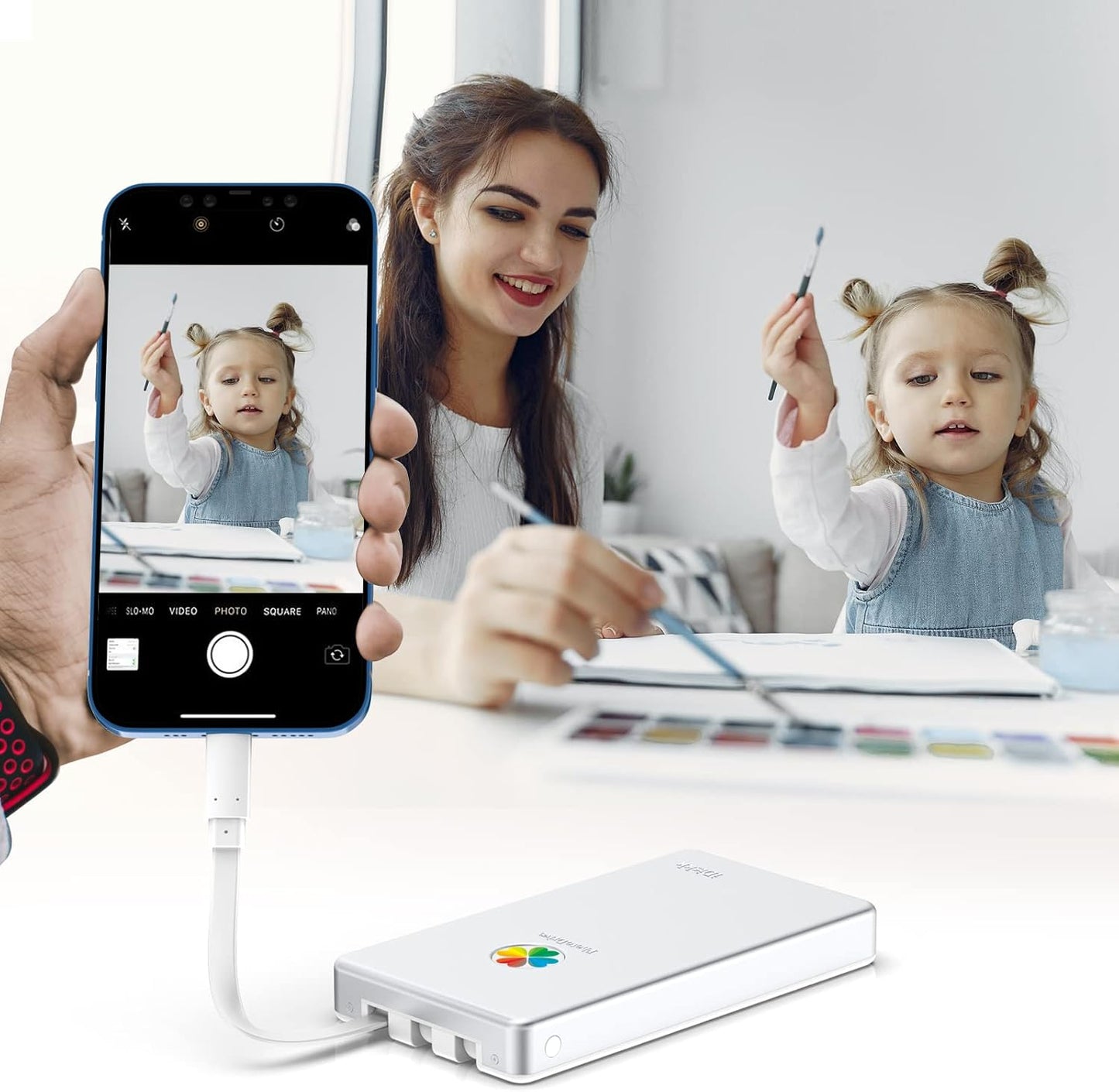 Disque Dur Externe Lightning 3 En 1 Certifié Mfi 2 to Pour Iphone Avec 3 Câbles Intégrés, Disque Dur Portable USB-C Pour Les Derniers Iphone/Ipad/Mac/Pc Et Téléphones Mobiles USB-C