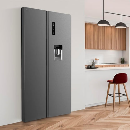 Réfrigérateur Américain De 559 Litres Bolero Coolmarket SBS 562 Dark D. 177 Cm De Hauteur Et 90 Cm De Largeur, Classe D, Système Multi Air Flow, No Frost Total, Moteur Inverter Plus