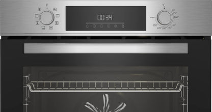 Beko BBIM12300XCE Four Encastrable - 72L, 8 Fonctions De Cuisson, Écran LED, Porte Robuste, Dimensions : H 59,5 X L 59,4 X P 56,7 Cm, Noir, Classe A+