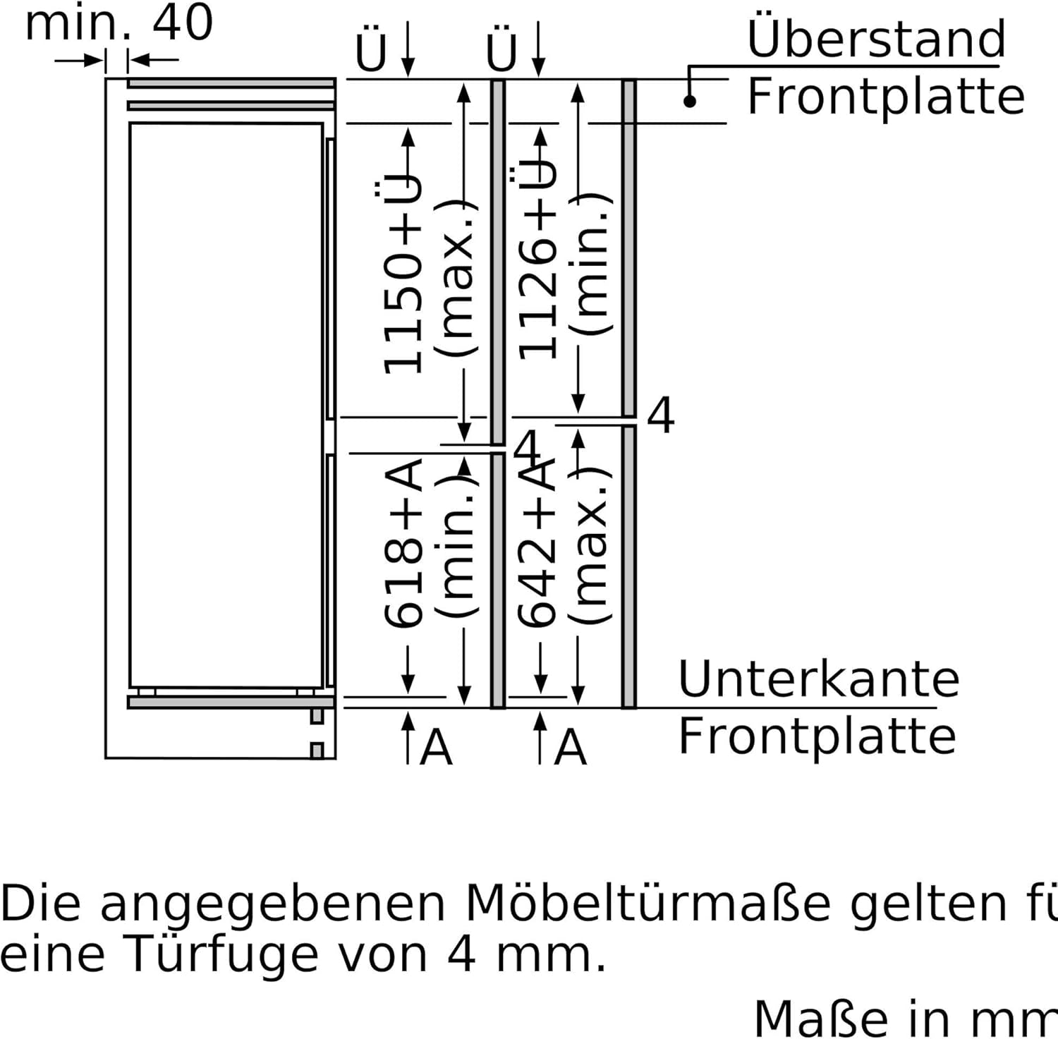 Iq500 KI87SADD0 Réfrigérateur-Congélateur Intégré (Placement) 208 L D Blanc