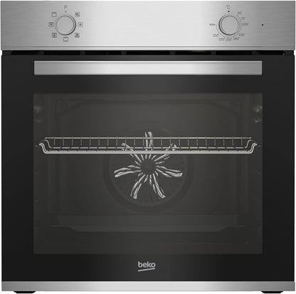 Beko BBIE12000X Four Encastrable - 66L, Steamshine, Éclairage Halogène, 6 Fonctions De Cuisson, H X L X P (Cm) : 59,5 X 59,4 X 56,7, Acier Inoxydable, Classe A