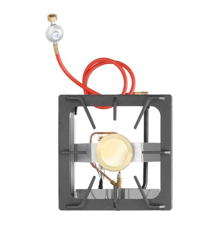 Réchaud À Gaz Professionnel Hokker Pour Utilisation En Intérieur, Avec Thermocouple Et Allumage Électronique, Compatible Gaz Propane Et Butane, 6,0Kw, 400X440X(H)390Mm, Acier Inoxydable