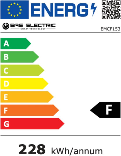 EAS ELECTRIC SMART TECHNOLOGY EMR851 Réfrigérateur Sous Plan De Travail Blanc Petit Réfrigérateur 85 X 56 Cm Porte Réversible Faible Puissance Sonore F