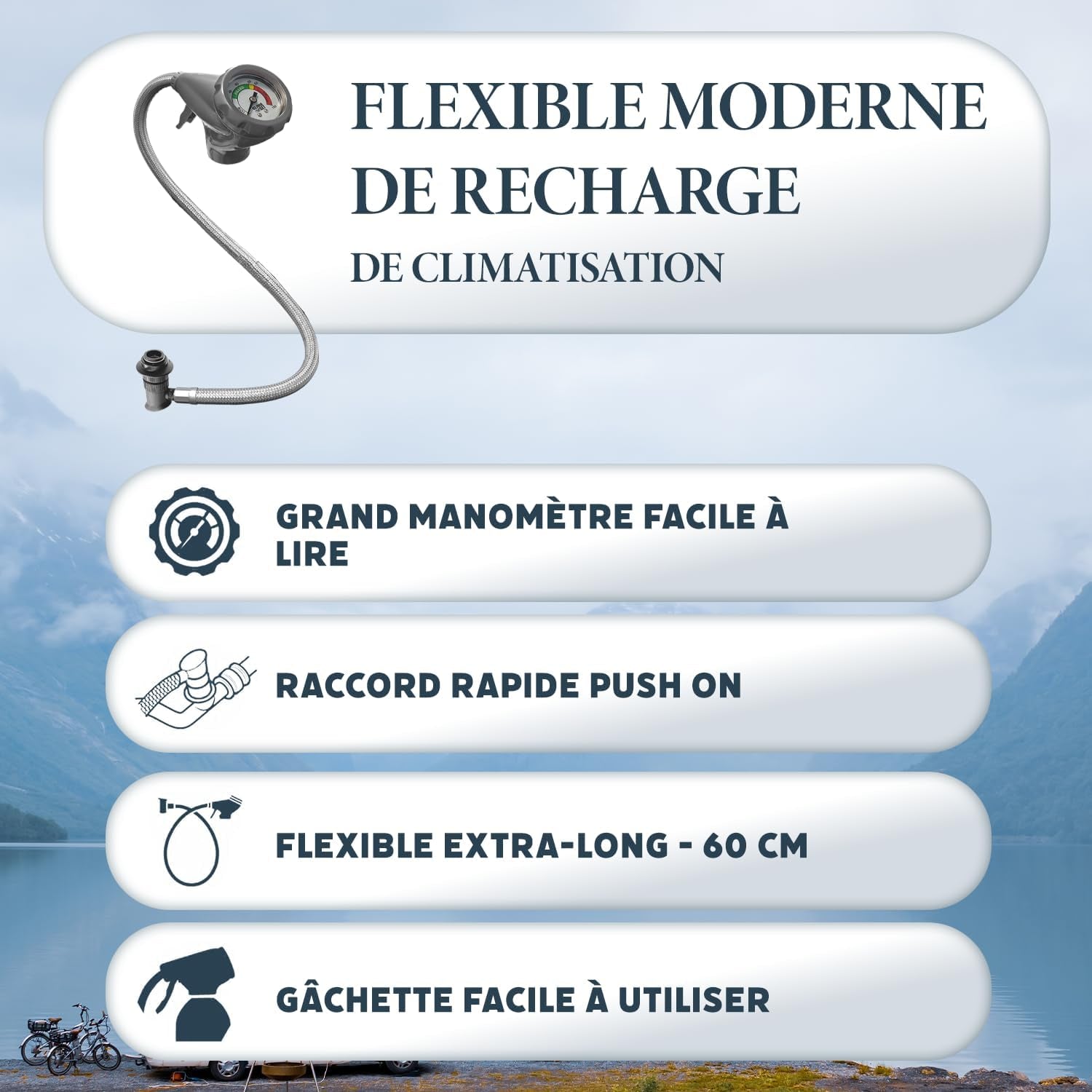 Nordo 5-En-1 – 5X Réfrigérant R134A 235 G Chaque Boîte Pour Climatisation Auto Avec Huile, Stop-Fuite, Traceur UV Et Déshydratant – Protège Le Compresseur