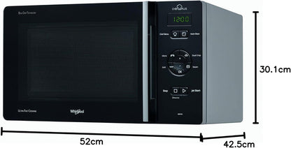 Whirlpool Chefplus Dessus – Micro-Onde (Dessus, Combiné Micro-Ondes, 25 L, 800 W, Boutons, Noir, Argent)