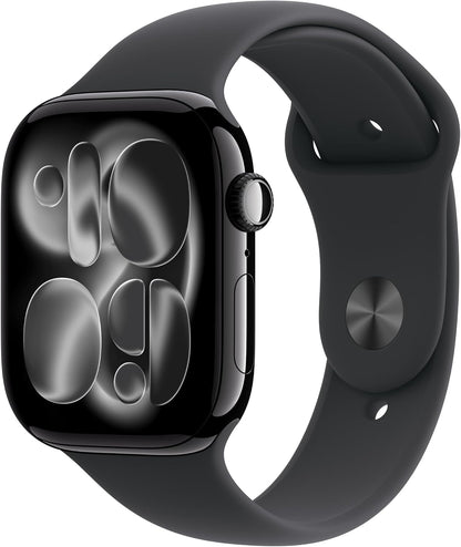 Watch Series 11 [GPS 46 Mm] Montre Connectée Avec Boîtier Obsidienne Et Bracelet Sport Noir. Score De Sommeil, Moniteur D’Activité, Suivi De La Santé, Écran Toujours Activé