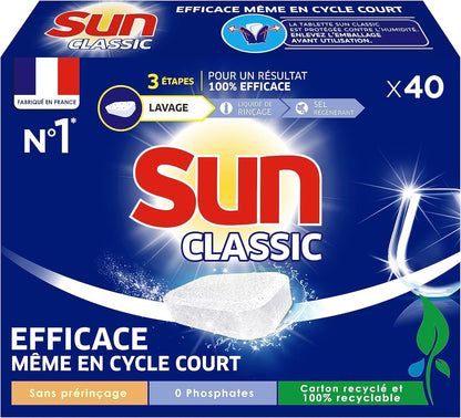 - Pastilles Lave-Vaisselle Classic - 280 Tablettes - Efficace Même En Cycle Court - + De 3 Mois De Lavages - Fabriqué En France (Lot Promo De 7X40)