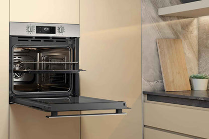 OMR58RR0X Four Multifonction Encastrable Électrique, Ventilé, Pyrolytique, Capacité 71 L, Acier Inoxydable, Classe A+. Cook 3, Cool Door, Easy Clean. 59,5 X 59,5 X 55,1 Cm