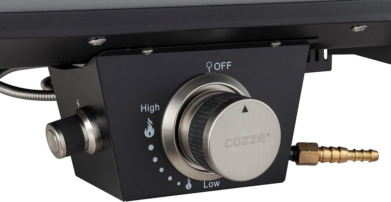 13" Four À Pizza À Gaz Portable Avec Thermomètre Intégré - Cuisson Parfaite, Black