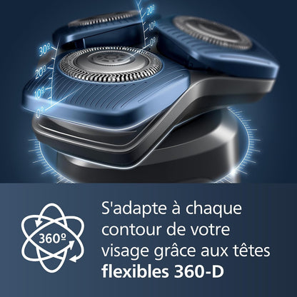 Rasoir Électrique Série 7000 Pour Homme Wet & Dry Avec Tondeuse Rétractable, Socle De Charge, Coffret De Voyage Et Brossette De Nettoyage (Modèle S7887/35)