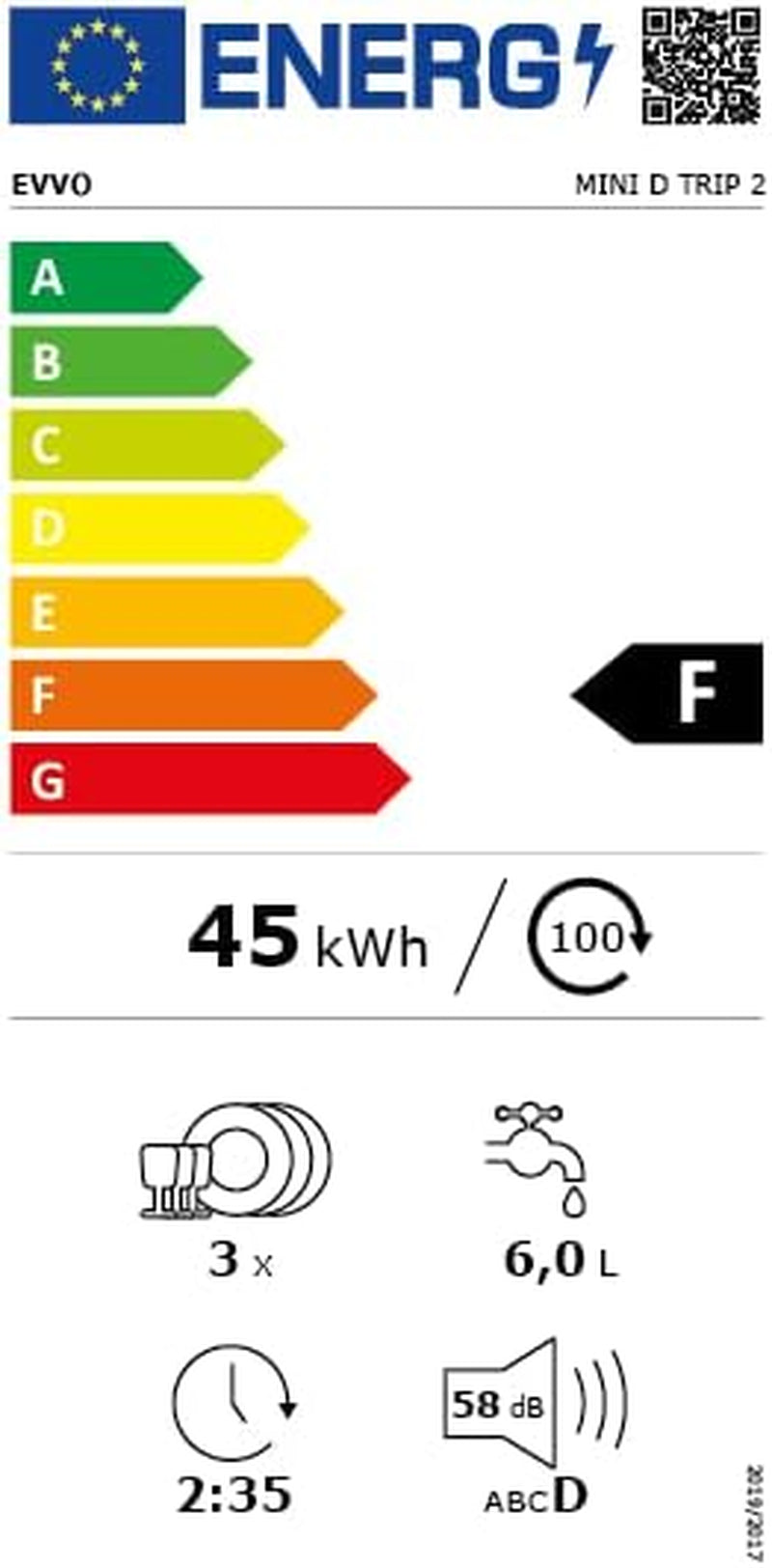 EVVO Lave-Vaisselle Petit, Taille Compacte Et Sans Installation, Pour Bureau Ou Comptoir, 2 Services, 6 Pogrammes, Séchage Supplémentaire, Programme ECO, Programme Automatique, Programmable, Mini D