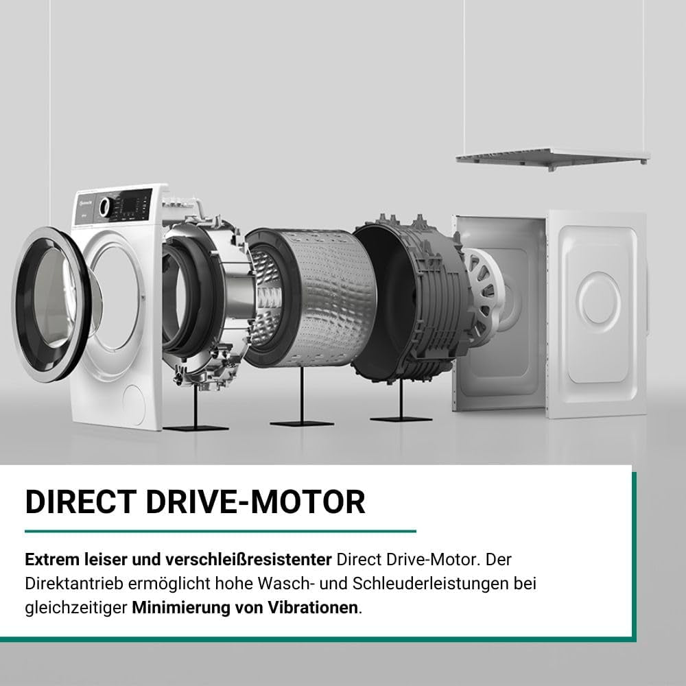 Bauknecht B7 99 Silence DE Machine À Laver À Chargement Frontal/A -30% / 9 Kg/Technologie Gentlepower/Option Hygiène Steam/Moteur Direct Drive/Départ Différé/Sécurité Enfant