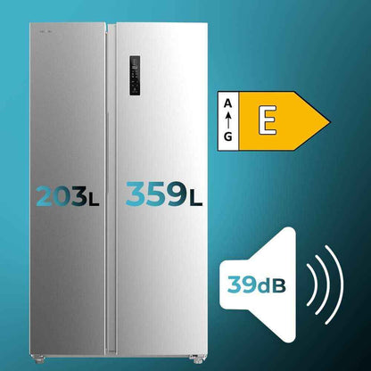 Réfrigérateur Américain Bolero Coolmarket SBS 562 Inox E. Réfrigérateur Inoxydable, 562L, Total No Frost, Inverter Plus, Multi Airflow, Refroidissement Rapide Et Congélation Rapide.
