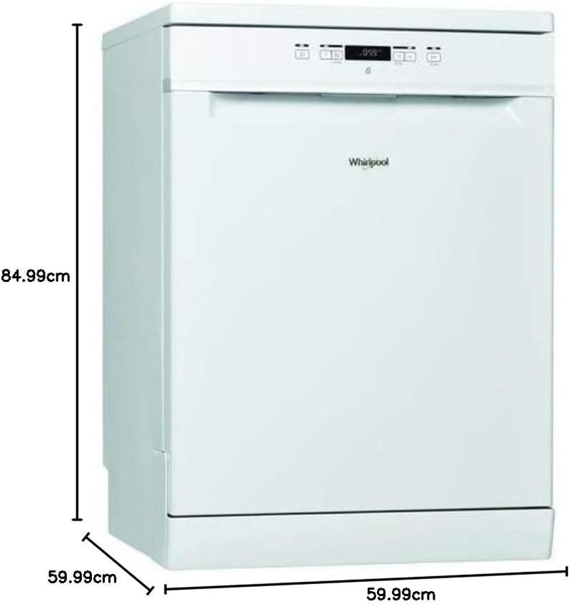 Lave Vaisselle Whirlpool WRFC3C26 - Lave Vaisselle 60 Cm - Classe A++ / 46 Decibels - 14 Couverts - Blanc Bandeau : Blanc - Pose Libre