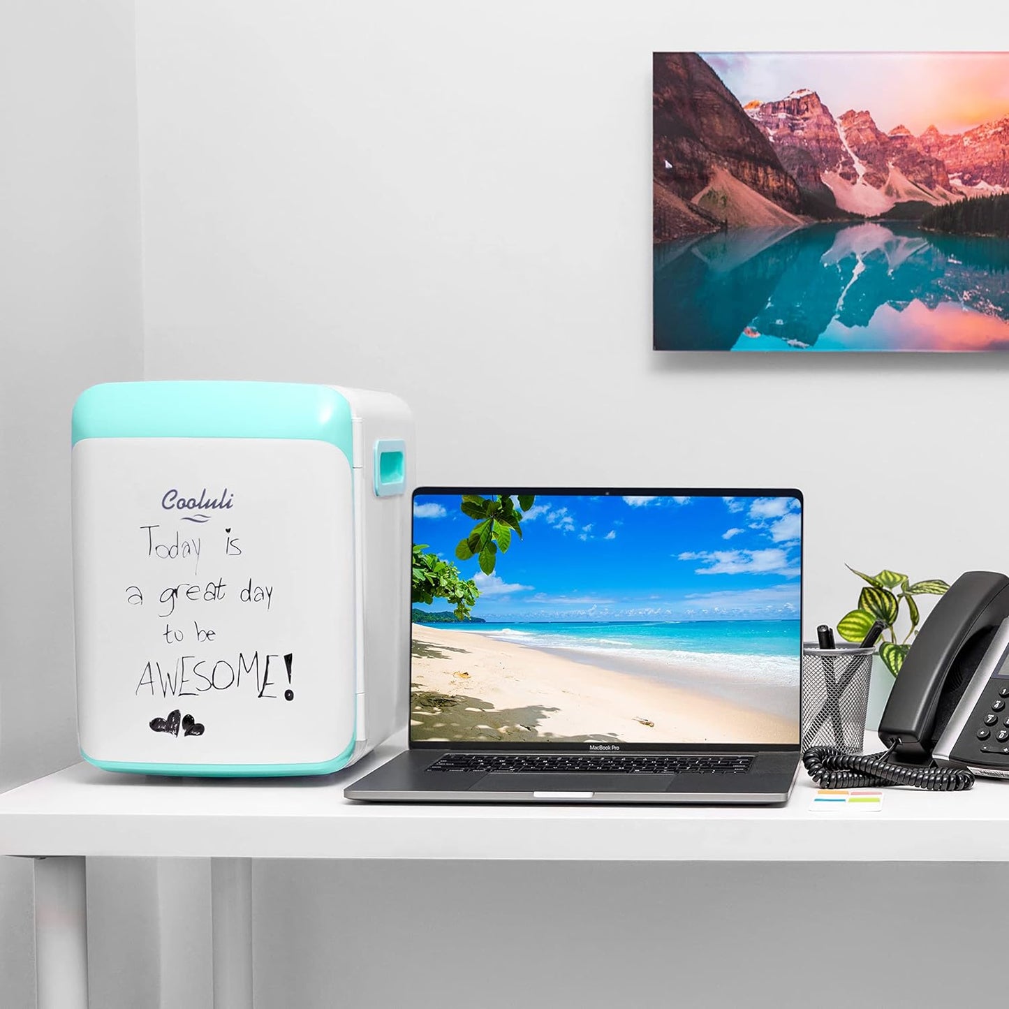 Cooluli Mini Réfrigérateur 10 L Pour Chambre À Coucher, Voiture, Bureau Et Dortoir Universitaire – Glacière Et Réchauffeur Portable 12 V Pour Nourriture, Boissons, Soins De La Peau, Beauté, Maquillage