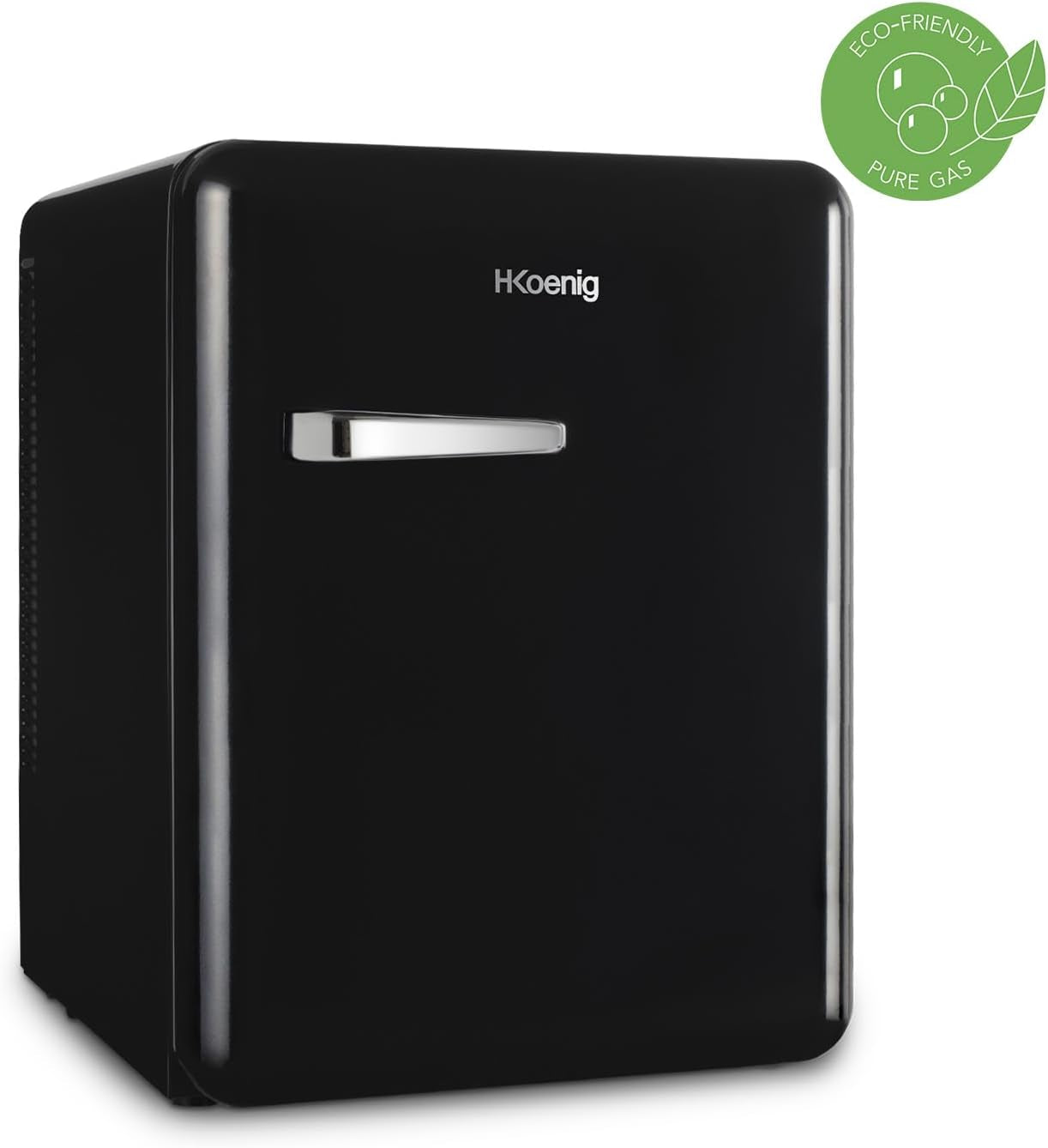 Mini Bar Vintage 31L TOAD9, Mini Frigo De Chambre Compact, Aliments, Boissons, Cosmétiques, Design Vintage, Température Réglable 6°-15°C, 24 Db, Noir