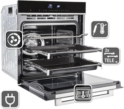 KKT Kolbe/Premium-Four Encastré 60Cm / 72L / 2,9Kw / Catalyse/Nettoyage À La Vapeur/Fonction Pizza/Air Chaud / EB8017ED