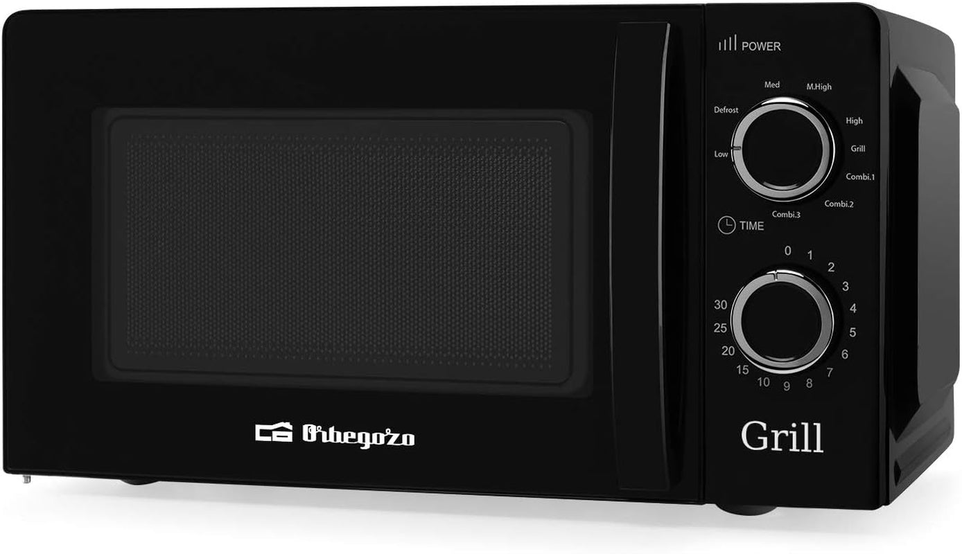 MIG 2131 - Four À Micro-Ondes Avec Grill, 20 L De Capacité, 5 Niveaux De Fonctionnement Et 3 Fonctions Combinées, Minuterie Jusqu’À 30 Min, 700 À 900 W, Noir