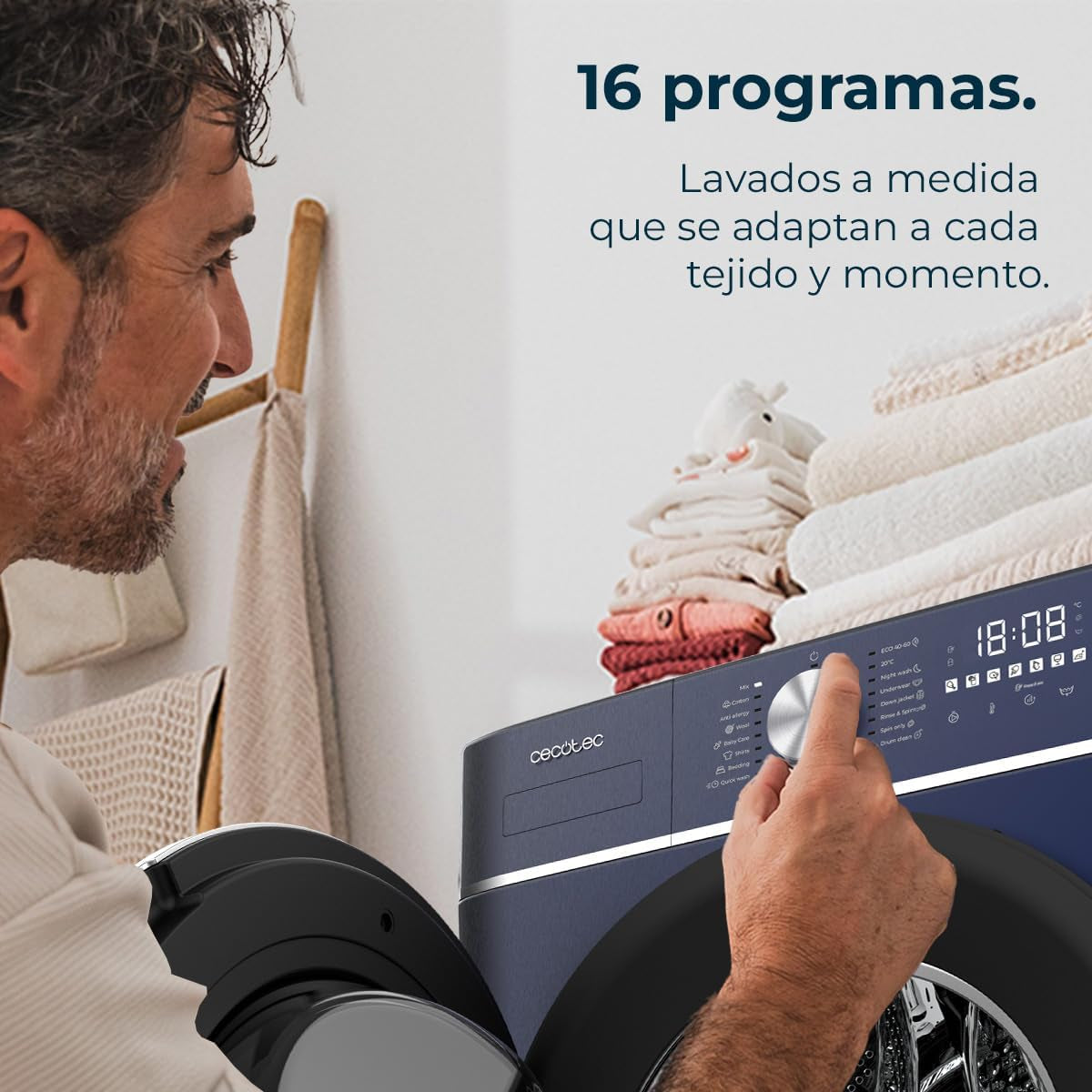 Lave Linge Frontal Bolero Dresscode 7150 Inverter A, Machine À Laver 7 Kg, 1400 Tr,Min, 12 Programmes, Classe A, Inverter Plus, Steam Max, Drum Clean, Départ Différé, Sécurité Enfant