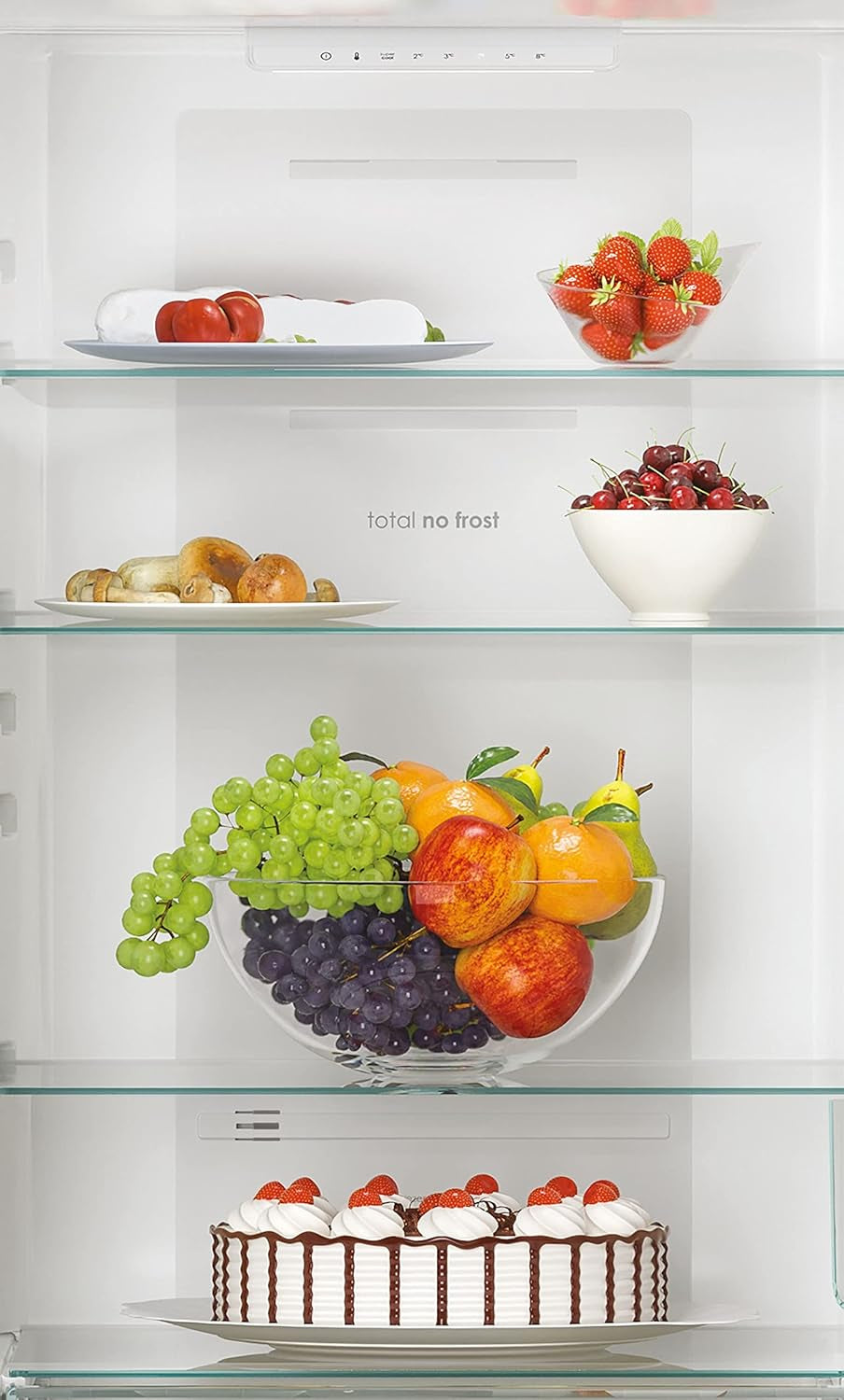 CCE3T618FB Réfrigérateur Combiné Fresco - Pose Libre, 344L, Total No Frost, Tiroir À Légumes, LED, Portes Réversibles, Hgauteur Réglable, 39 Db, Noir, Classe F