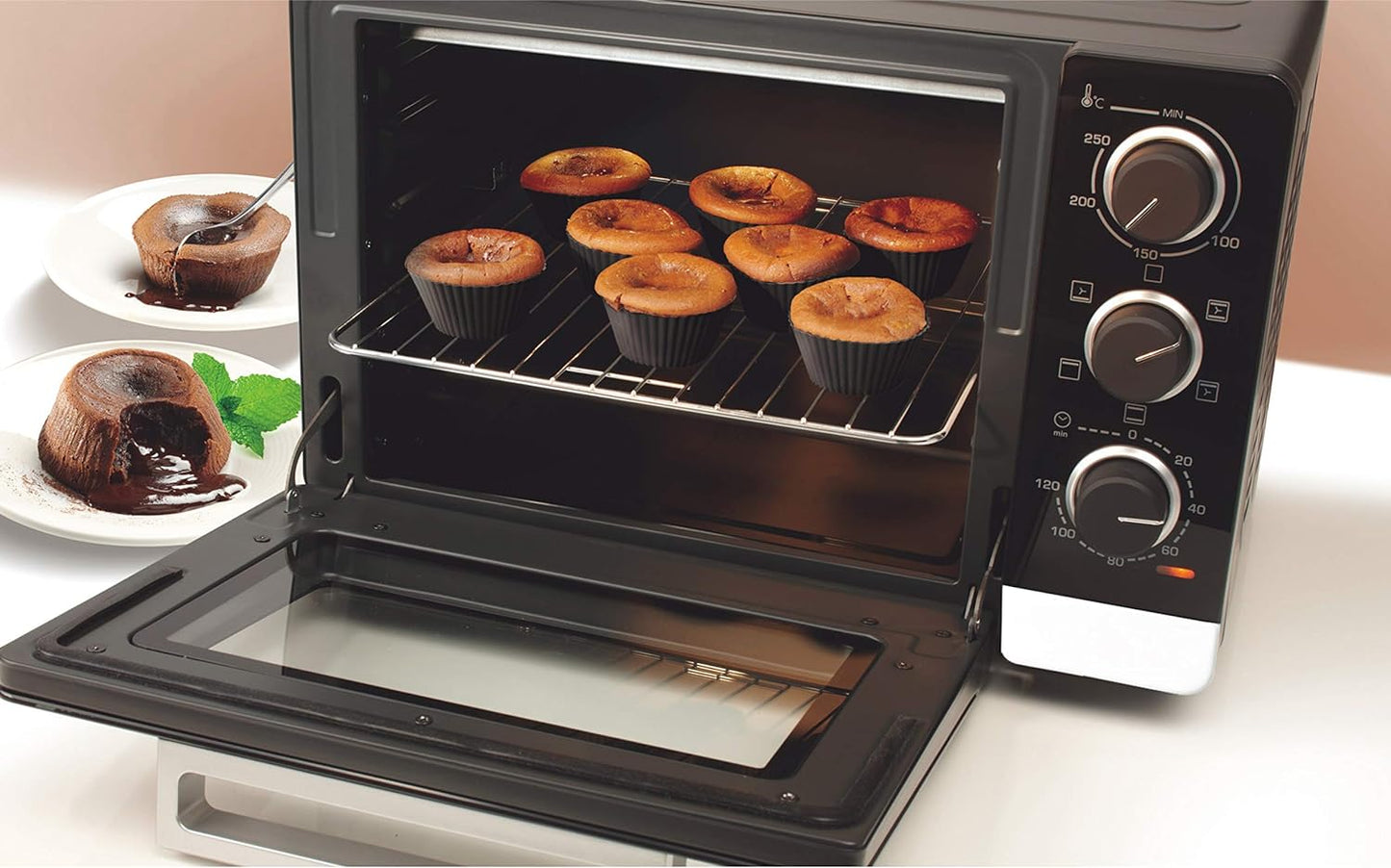- FC265MWST - Mini Four Électrique - 5 Modes De Cuisson (Chaleur Tournante, Convection Naturelle…) - Minuteur - 26L - 1500W - Blanc