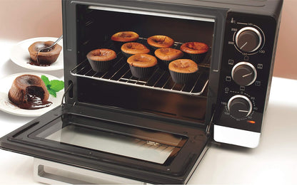 - FC265MWST - Mini Four Électrique - 5 Modes De Cuisson (Chaleur Tournante, Convection Naturelle…) - Minuteur - 26L - 1500W - Blanc