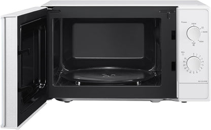 NN-E20JWMEPG Four À Micro-Ondes Avec Plateau Tournant En Verre, 20L, 800W, Décongélation, 5 Niveaux De Puissance, Minuterie, Blanc