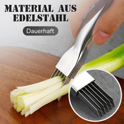 Shred Silk the Knife, 2024 New Couteau À Oignon Vert Haché En Acier Inoxydable, Couteau À Déchiqueter, Couteau À Déchiqueter, Gadget Multifonctionnel Pour Trancher Les Aliments Ménagers (1Pcs)