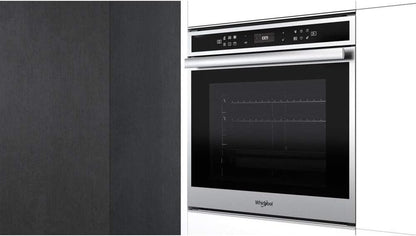 Four Encastrable Pyrolyse Whirlpool W6OS44PS1P - Chaleur Tournante Ou Pulsée / 73 Litres / Classe A+ / Inox / Rails Télescopiques / Injection De Vapeur