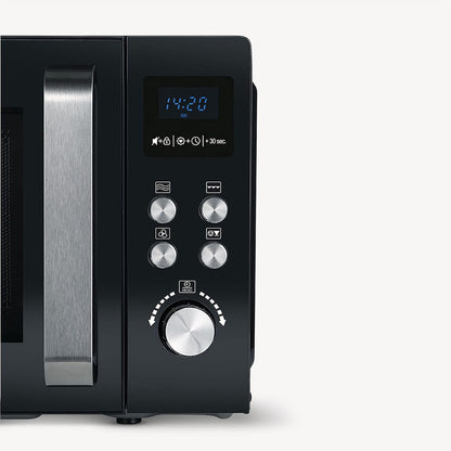 Micro-Ondes 3-En-1, 900 W, Avec Gril Et Fonction Air Chaud, Avec Plateau Rotatif (Ø 27 Cm) Et Gril, MW 7752, Noir