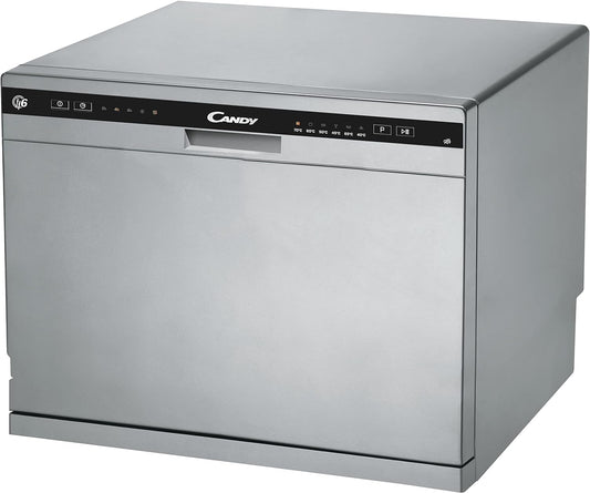 CDCP 6S Mini Lave-Vaisselle De Table - Posable, 6 Couverts, Compact, 55X50X43,8 Cm, Acier Inoxydable, Classe F