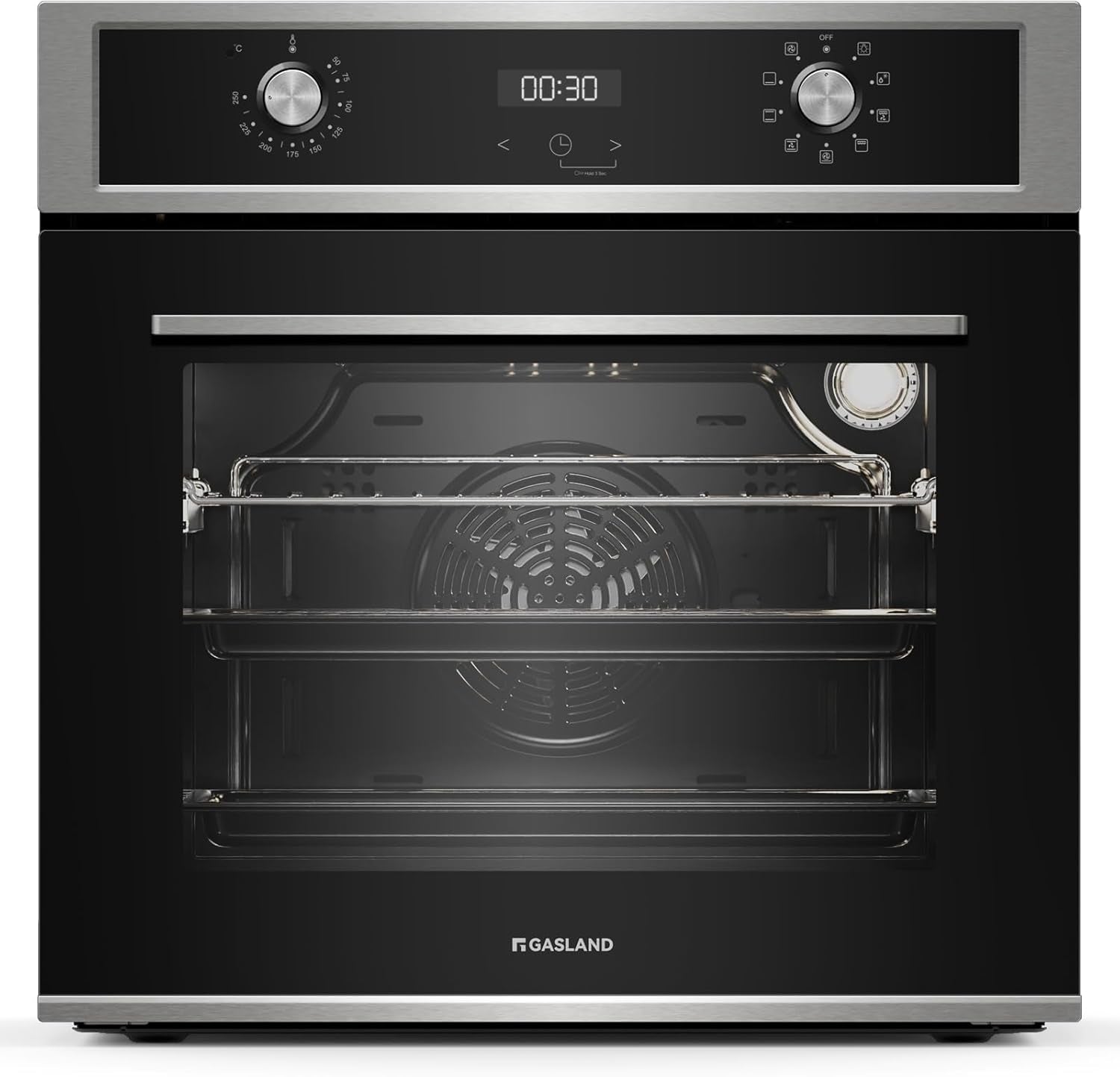 ES609321DSH Four À Encastrer, 70L, Autarcique, Four Électrique Avec 9 Fonctions Four, Triple Vitrage, Tiroir Télescopique Et Sélecteur Rotatif Escamotable, Air Chaud, Inox, Sécurité Enfant