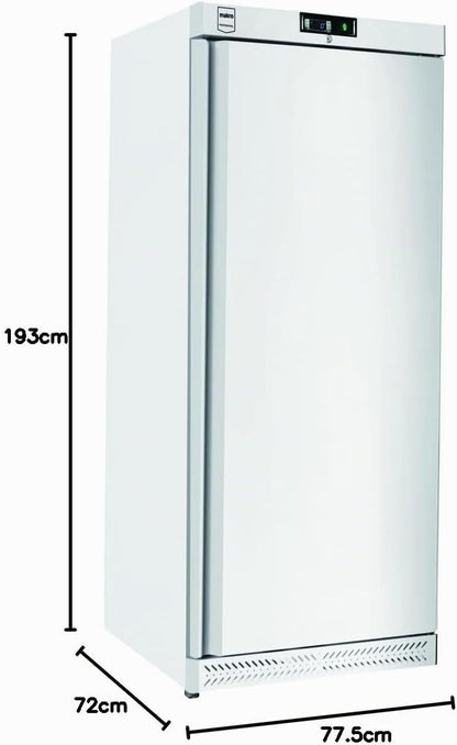 Réfrigérateur GRE6600, Aluminium, 77,5 X 72 X 193 Cm, 380 L, Froid Ventilé, 300 W, Pour GN 1/1, Avec Serrure, Blanc