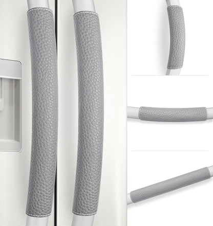 Lot De 5 Housses De Poignée De Porte De Réfrigérateur, Réglables, Pour Garder Votre Cuisine Propre, Four À Micro-Ondes, Cuisinière, Lave-Vaisselle, Antidérapant (Gris)