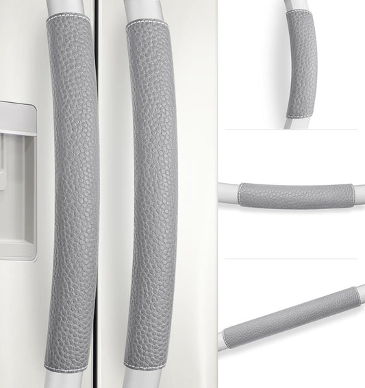 Lot De 5 Housses De Poignée De Porte De Réfrigérateur, Réglables, Pour Garder Votre Cuisine Propre, Four À Micro-Ondes, Cuisinière, Lave-Vaisselle, Antidérapant (Gris)