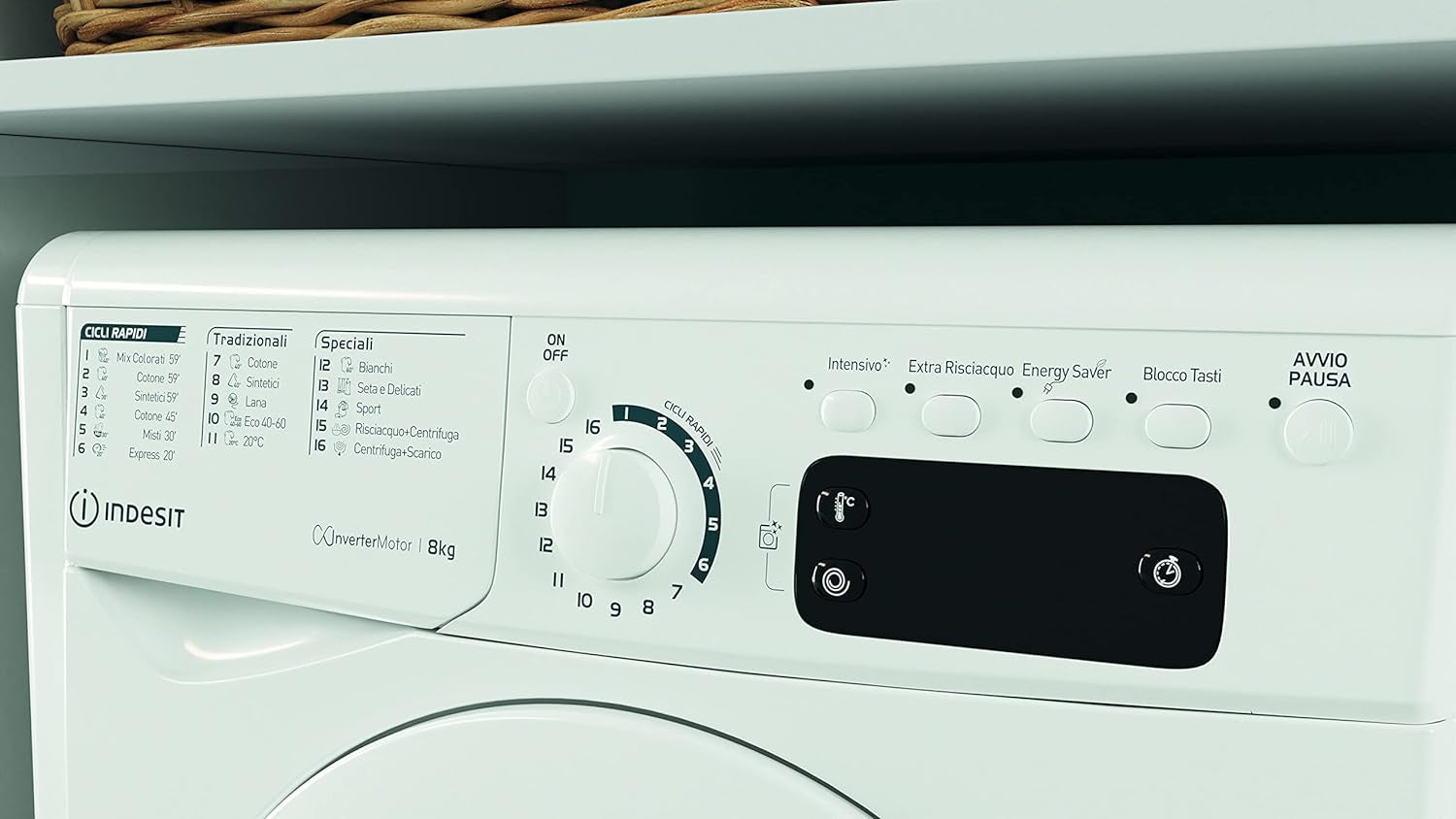 Indesit EWE 81283 W IT N, Machine À Laver À Montage Avant, 8 KG, 1200 TR/MIN, D