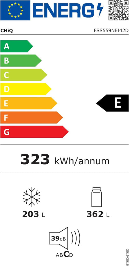 559L Réfrigérateur Américain Inverter Distributeur Eau Noir | FSS559NEI42D, Inverter, No Frost, Écran LED Numérique, Garantie Compresseur 12 Ans