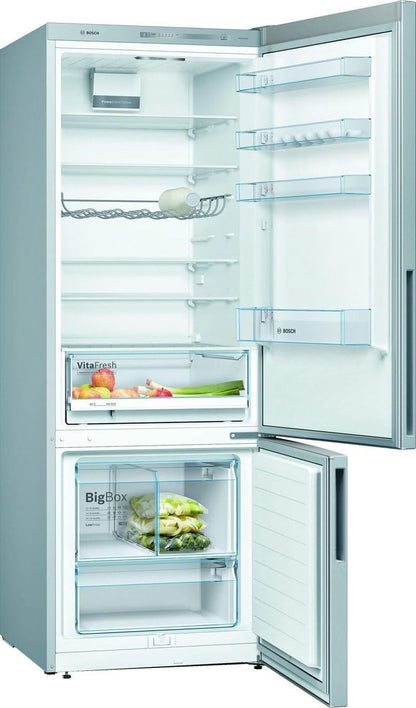 KGV58VLEAS, Série 4, Réfrigérateur Congélateur, Pose Libre, 191 X 70 Cm, 377 L / 126 L, Inox