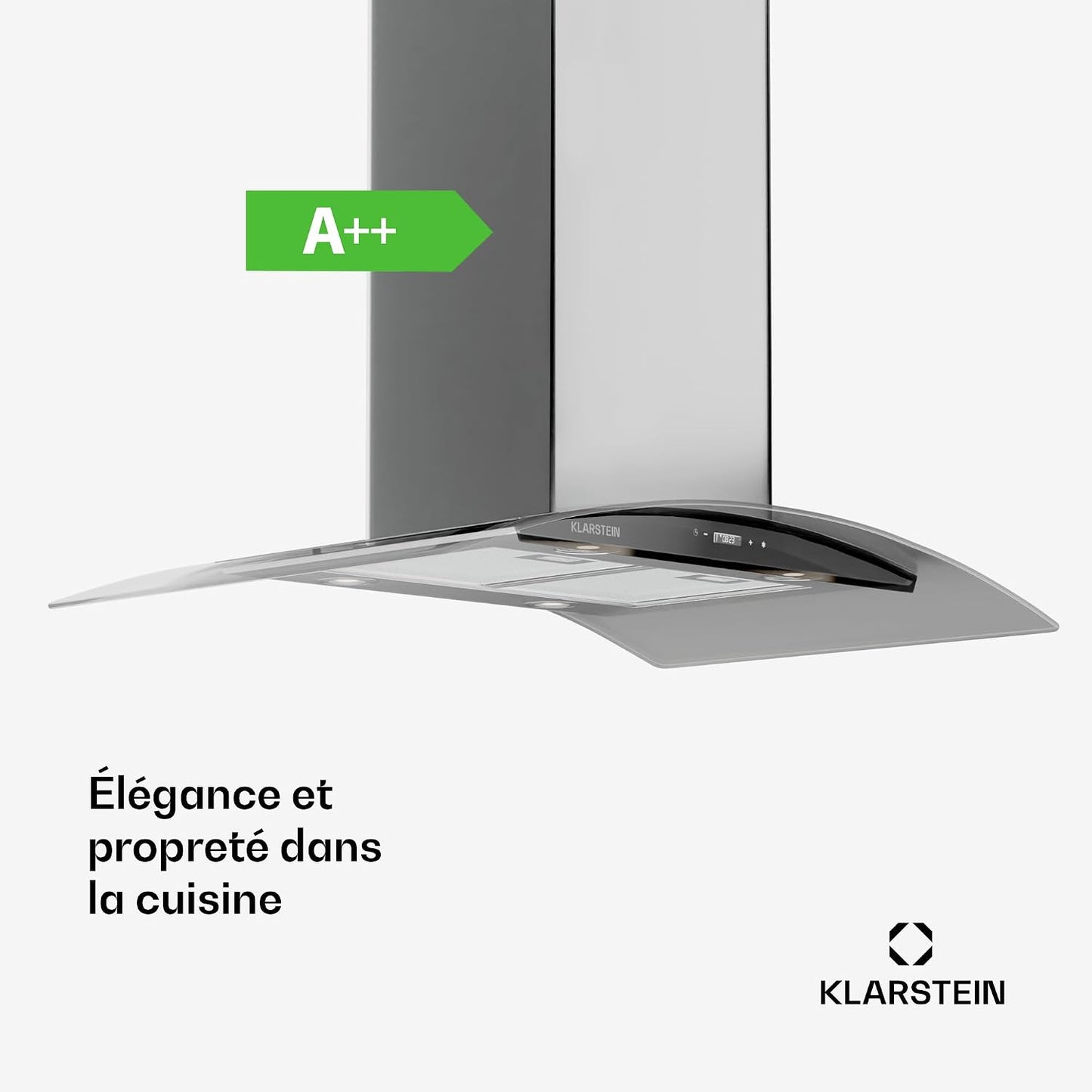 Hotte Aspirante 90 Cm, Hotte Aspirante Silencieuse, De Cuisine 90Cm Avec Lampes LED, Débit D'Air Puissant De 600 M³/H, Avec Évacuation, Filtre À Graisse En Aluminium