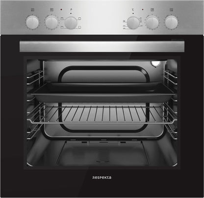 Respekta Set Cuisinière Four Et Plaque De Cuisson/Four Encastrable De 66 L Avec Plaque Vitrocéramique/Classe D'Efficacité Énergétique a / HS2000-33/2 Pièces