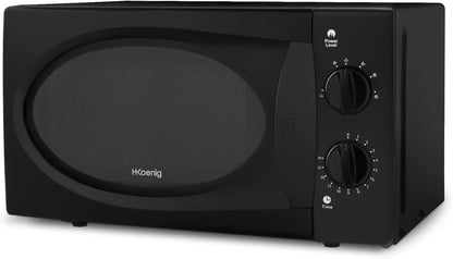 Micro-Ondes Compact 20L VIO6B Noir, Puissant 700W, Plateau Tournant 24,5Cm, Multifonction 5 Niveaux De Chauffe Et Fonction Décongélation, Minuterie Jusqu'À 30Min, Rapide, Plan De Travail