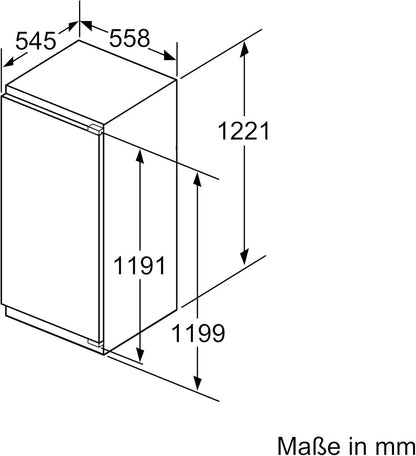 KIF41AF30 Série 8 Réfrigérateur Encastrable/A++ / 122,5 Cm De Hauteur / 120 Kwh/An / 187 L/Vitafresh Pro/Varioshelf