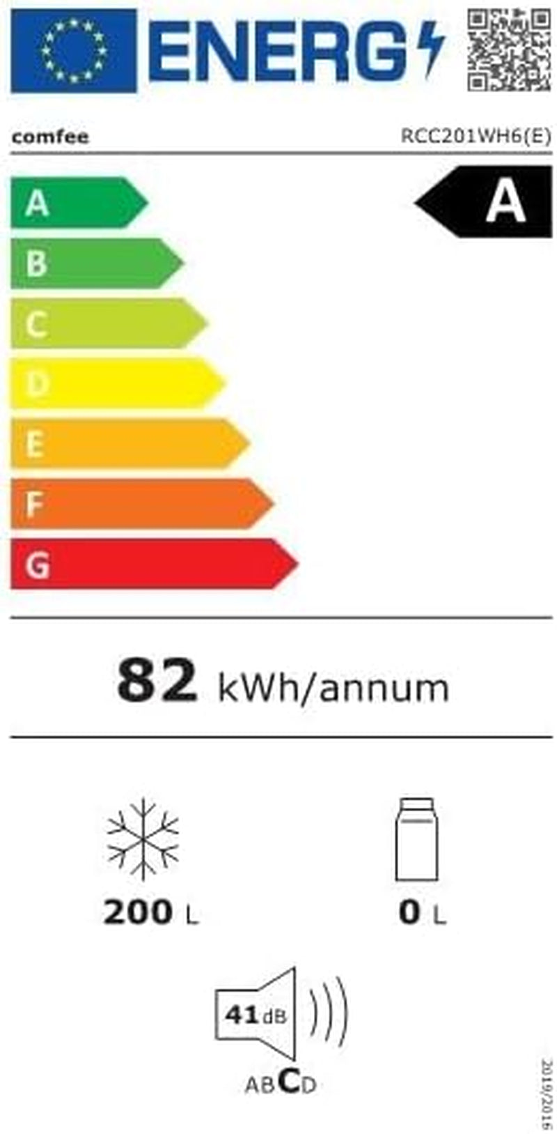 RCC201WH6(E) Congélateur / 82 Kwh/An / 85 Cm De Haut / 200 L/Compresseur Inverseur / 41 Db/Faible Volume/Convient Pour Différents Scénarios D'Utilisation/Régulateur De Température