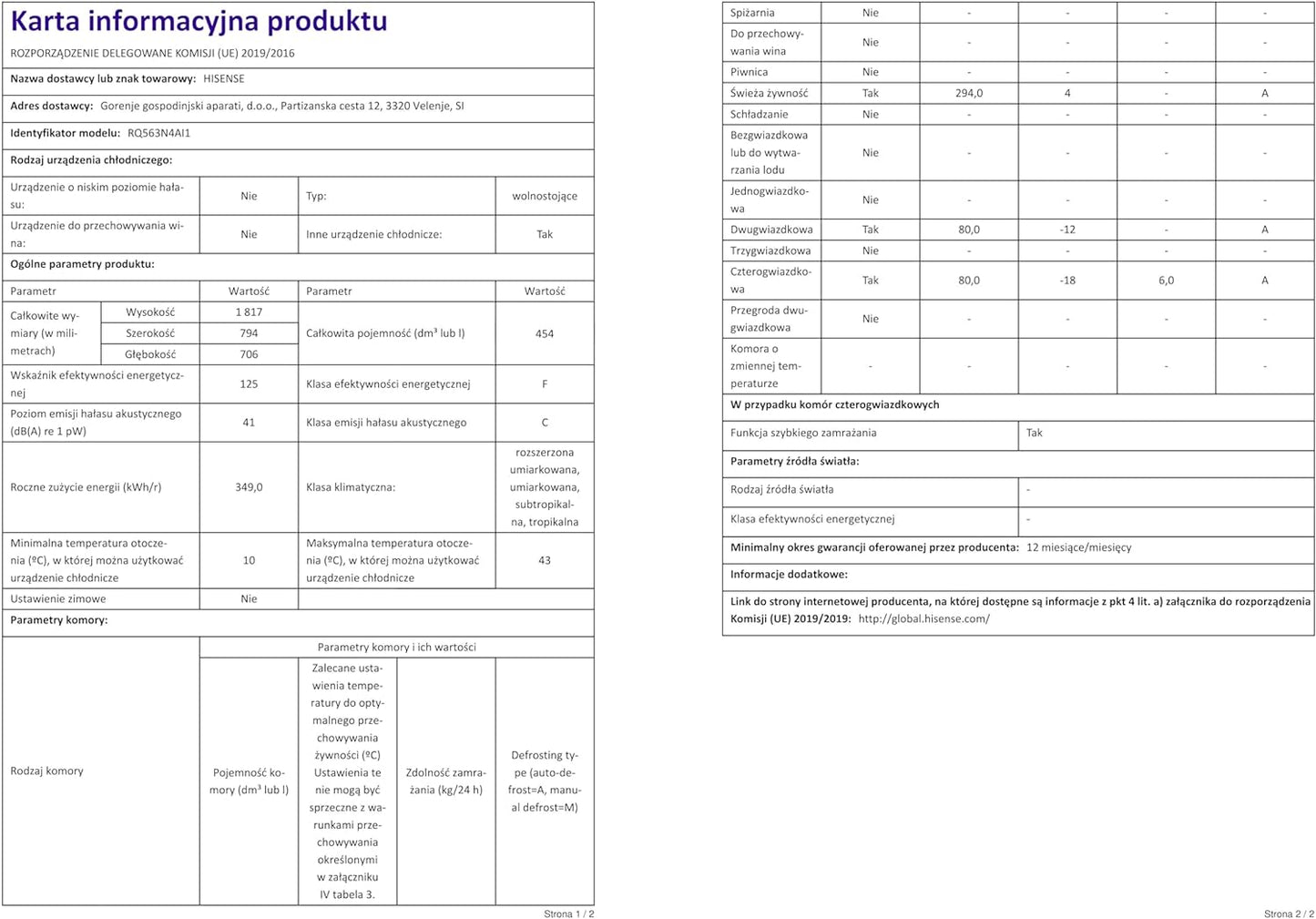 Frigorifero Libera Installazione Hisense RQ563