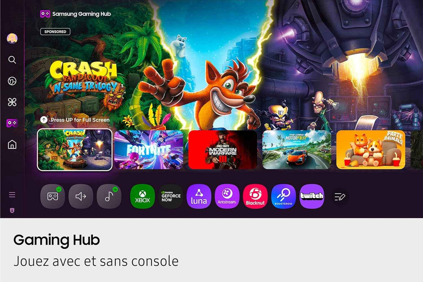TV AI 85 Pouces QLED Q7FA 2025 4K Smart TV, Quantum Dots, Processeur Q4 AI Gen1, Wifi, Airplay, HDR, Q-Symphony, OTS Lite, Gaming Hub, Bixby, Application Opérateurs Intégrées